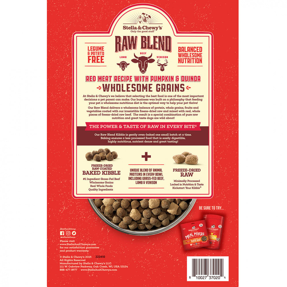 Raw Blend Kibble with Wholesome Grains Red Meat Recipe Dry Dog Food