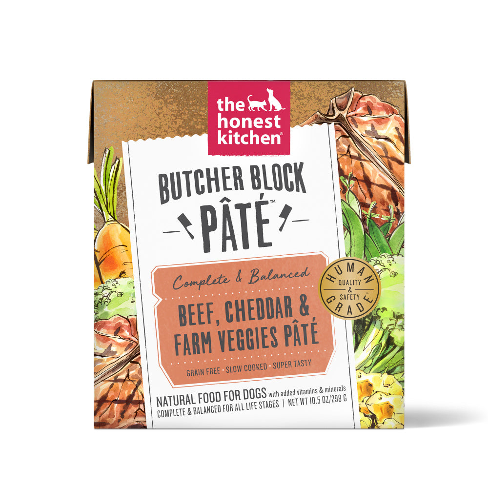 Butcher Block Pate Beef, Cheddar & Farm Veggies Grain-Free Recipe Wet TetraPak Dog Food