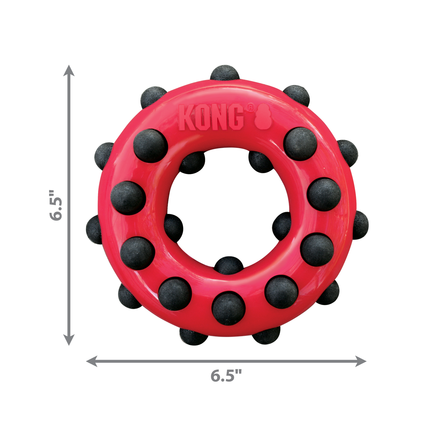 KONG Dotz Circle - Durable Chew & Dental Health Toy for Dogs