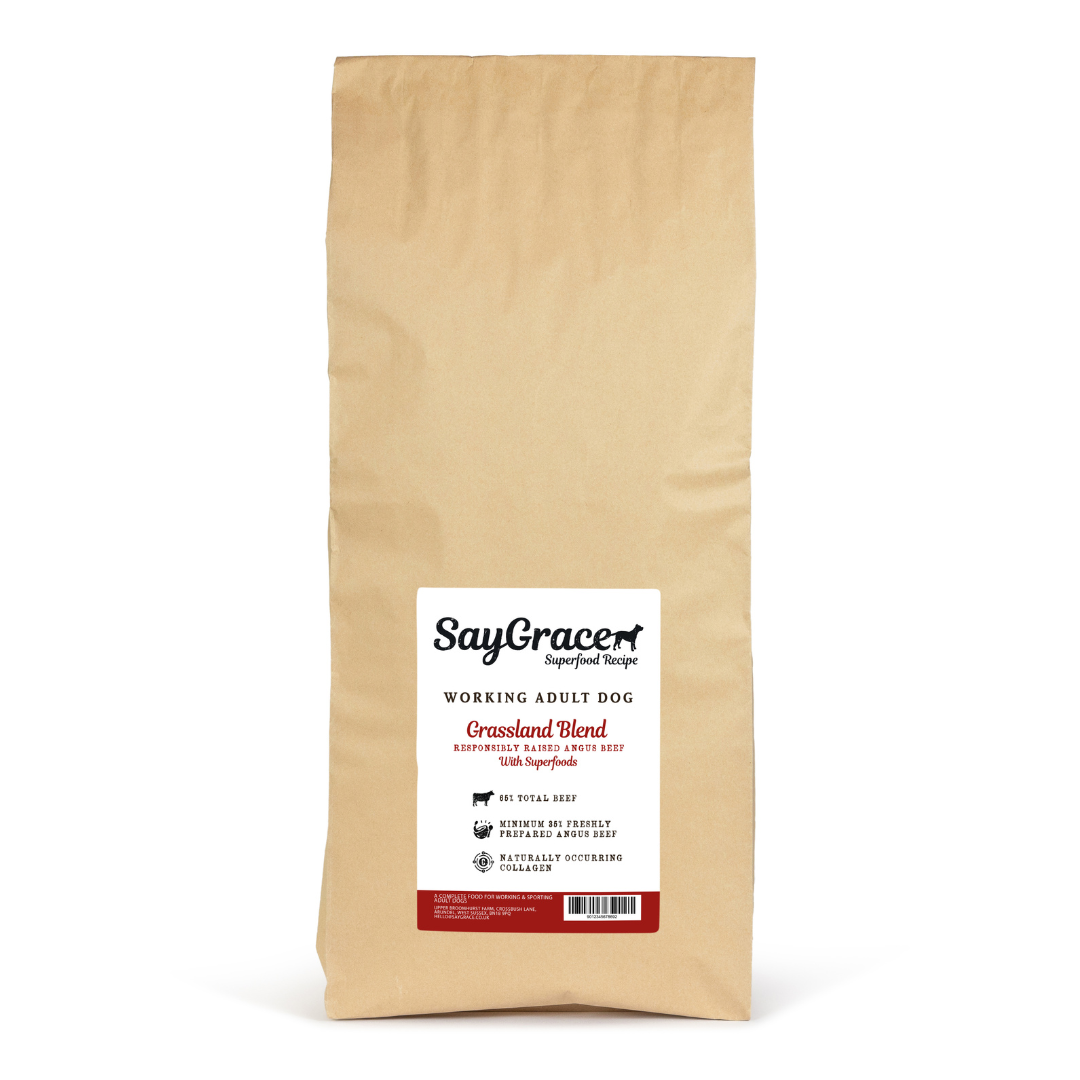 SayGrace Superfood Working Adult Grassland Blend Responsibly Raised Angus Beef Dry Dog Food