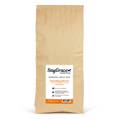 SayGrace Superfood Working Adult Nourishing Harvest British Free Range Chicken Dry Dog Food