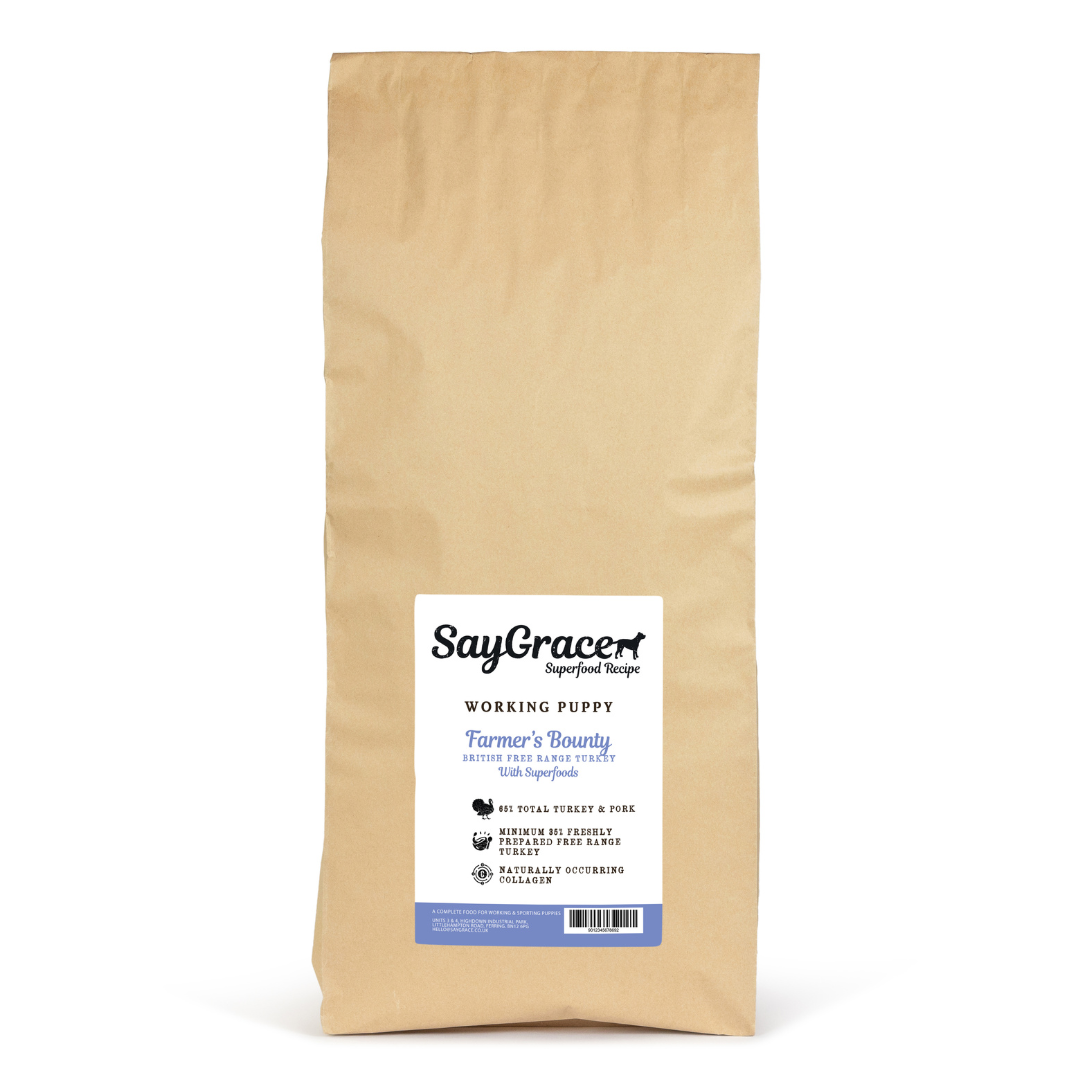 SayGrace Working Superfood Puppy Farmer’s Bounty British Free Range Turkey Dry Dog Food