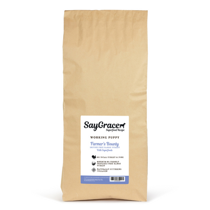 SayGrace Working Superfood Puppy Farmer’s Bounty British Free Range Turkey Dry Dog Food